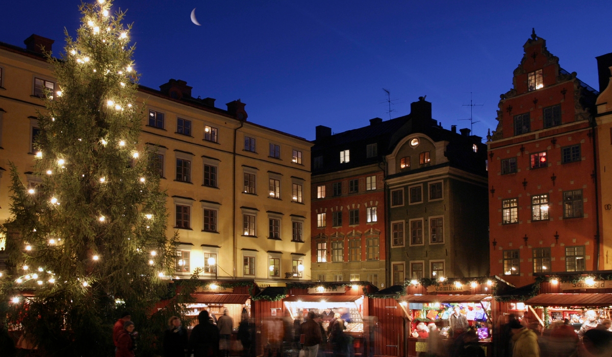 Marché de Noël dans la vieille ville de Stockholm