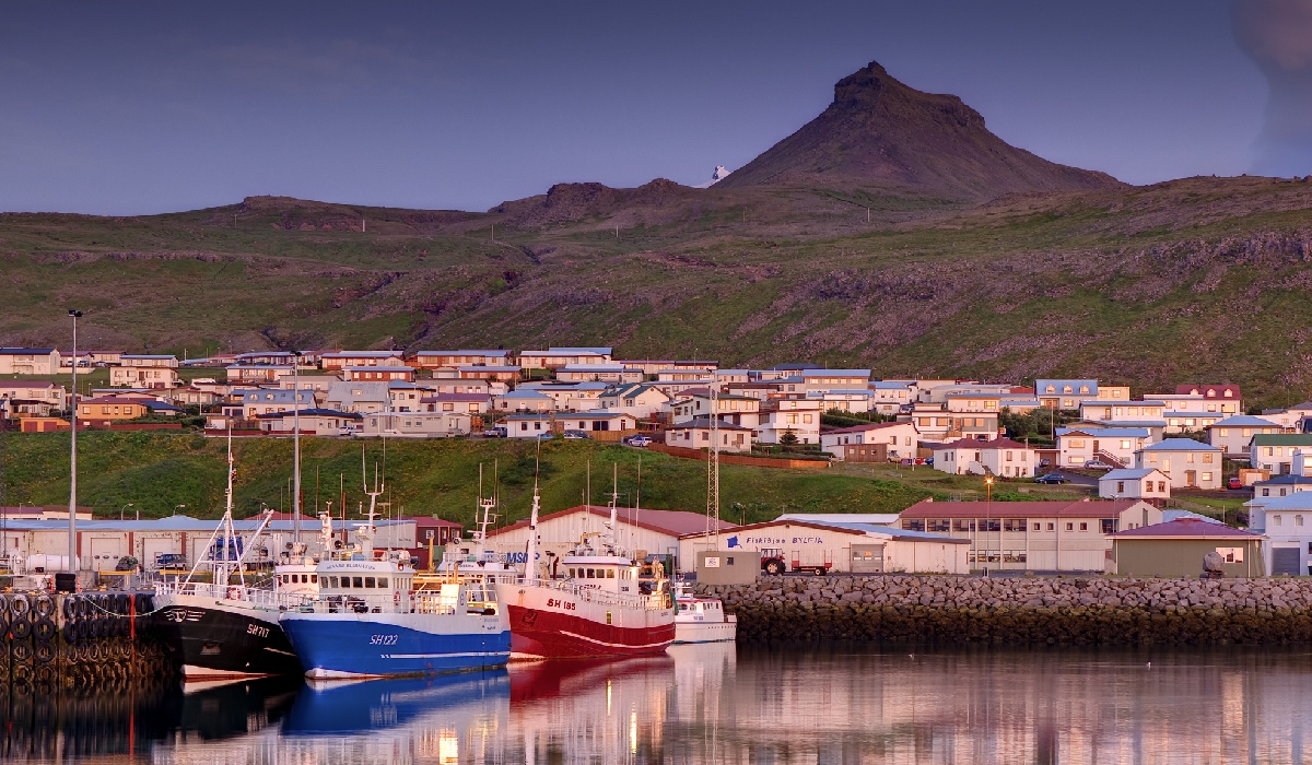 Ville d'Ólafsvík sur la péninsule de Snaefellsnes