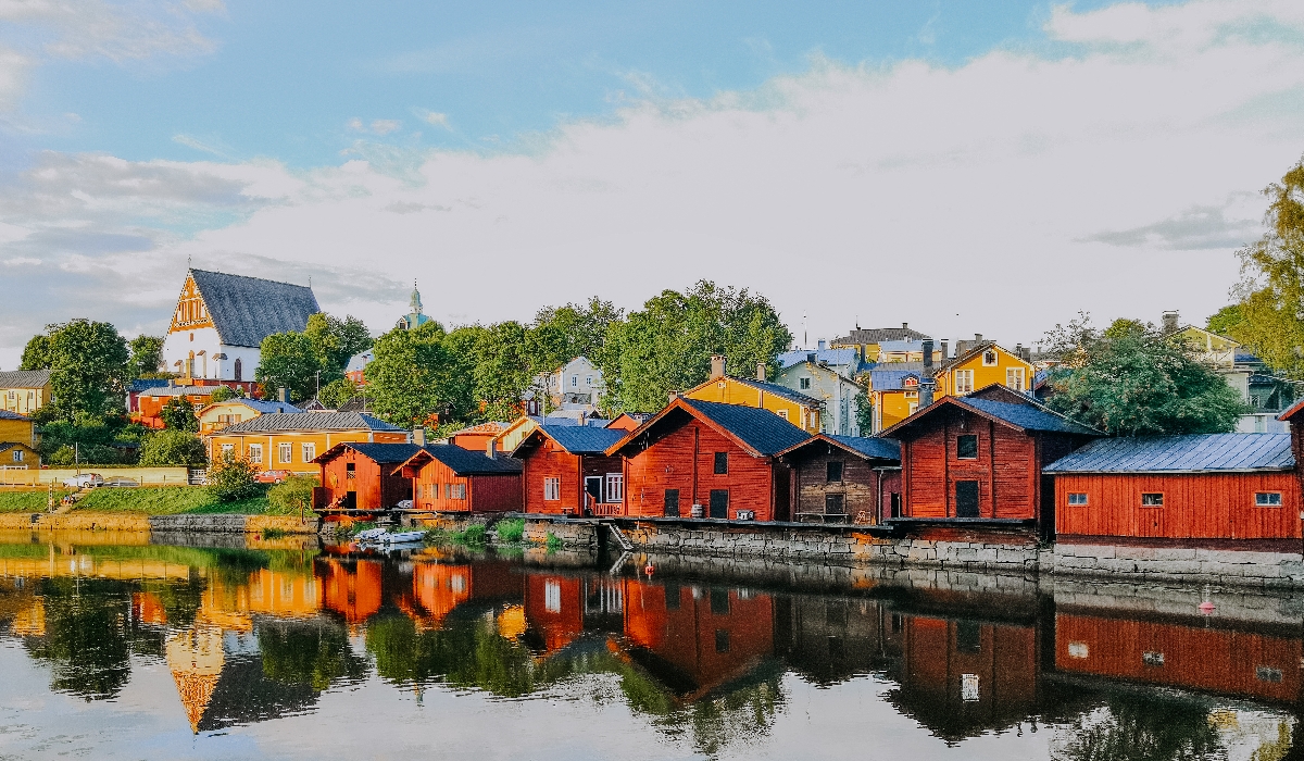 Ville historique de Porvoo sur la côte sud de la Finlande